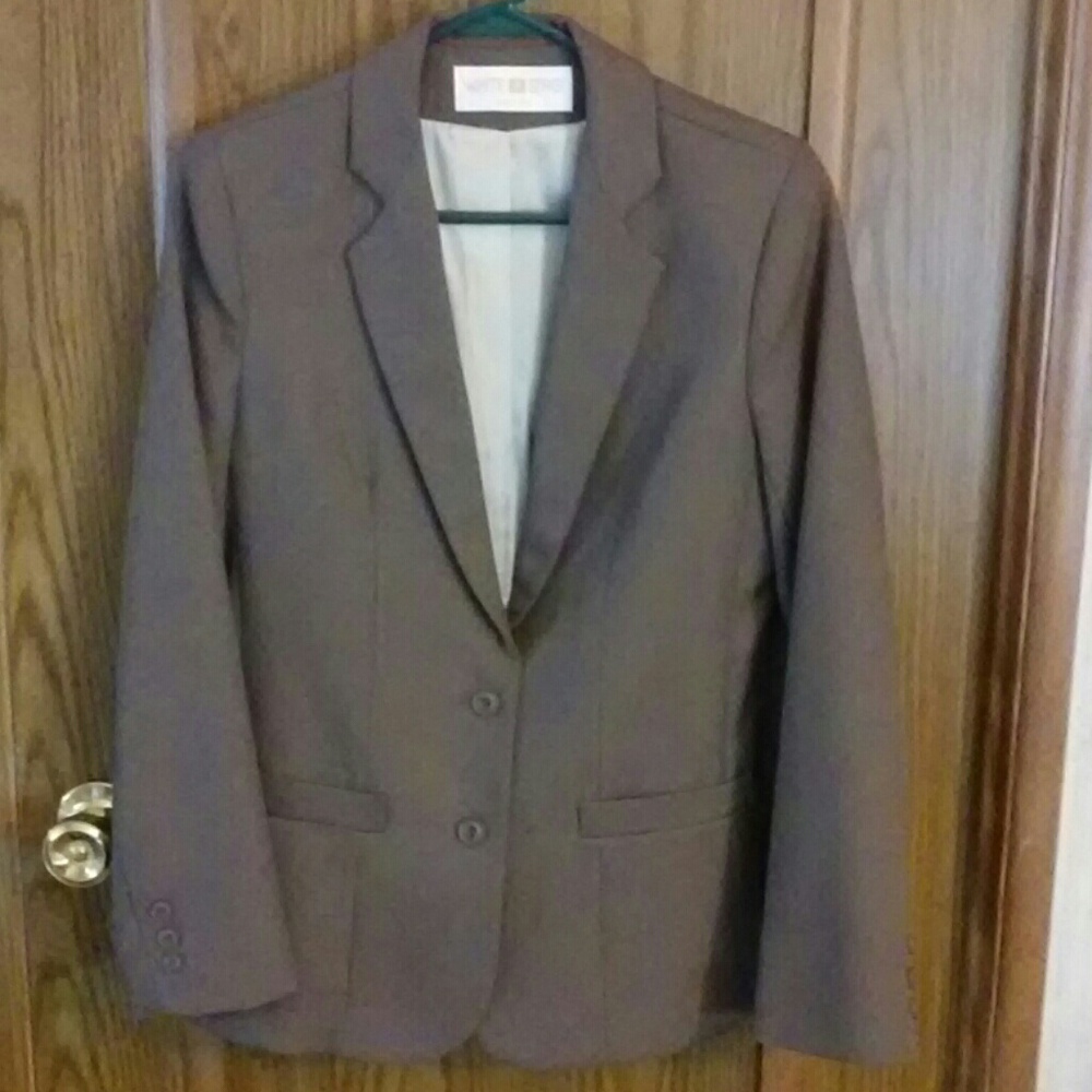 Vintage White stag size 8 classic brown blazer